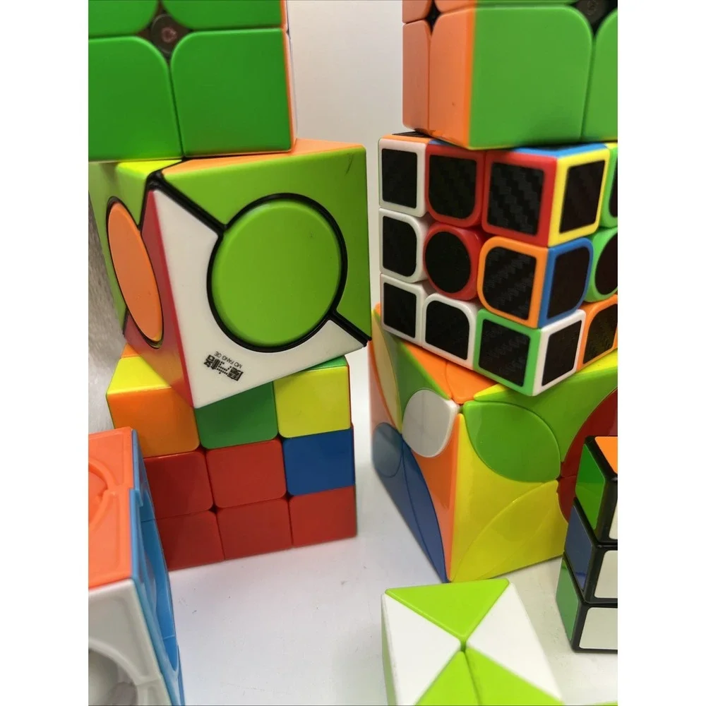 Lot of 21 Assorted Twisty Puzzles Rubik's Cubes
